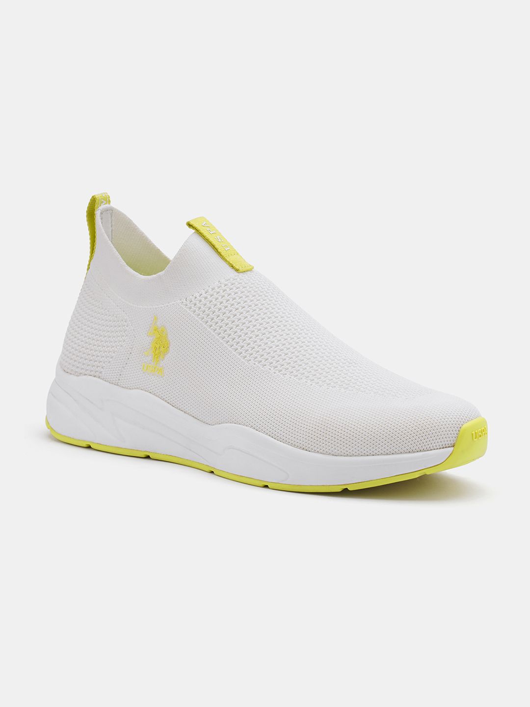 U.S. Polo Assn. U S Polo Assn Men Off White Textile Walking Shoes