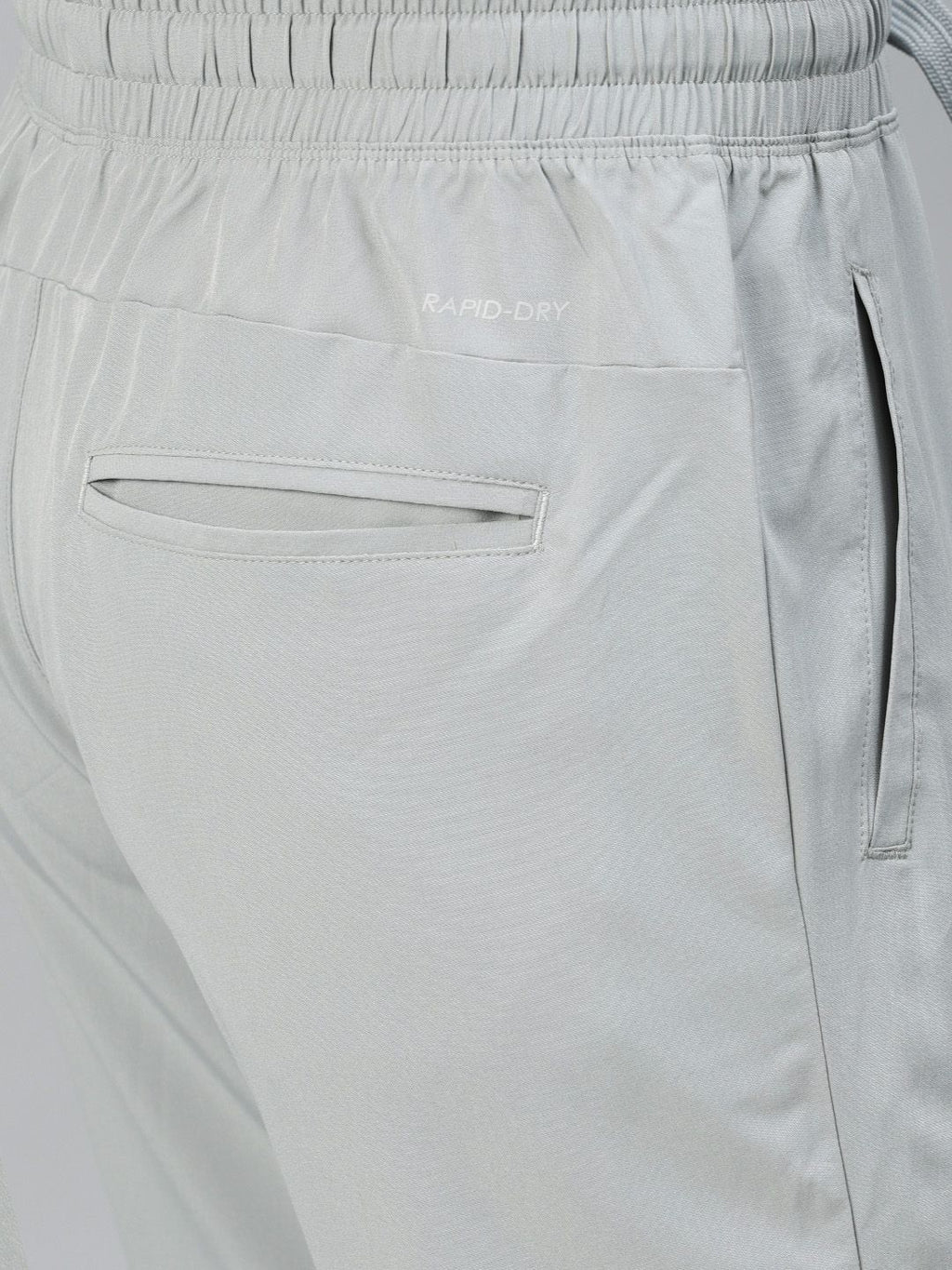  HRX By Hrithik Roshan Men Grey Melange Solid Slim Fit Rapid-Dry Running Track Pants