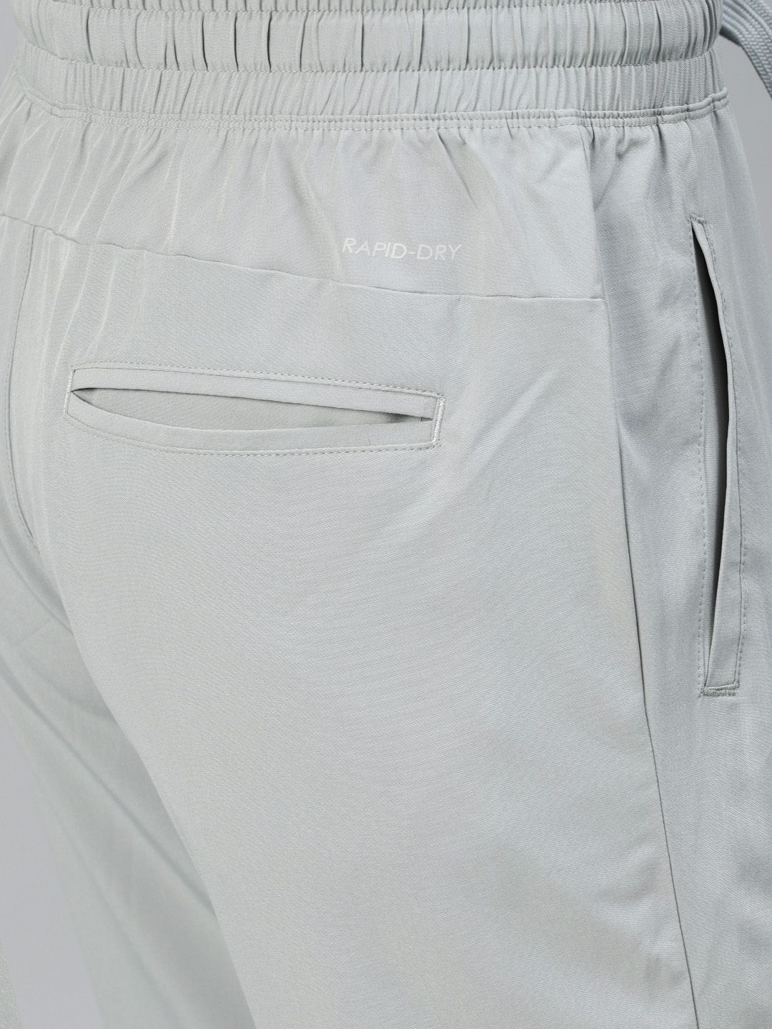  HRX By Hrithik Roshan Men Grey Melange Solid Slim Fit Rapid-Dry Running Track Pants