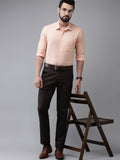  Arrow Men Brown Tailored Fit Formal Trousers