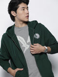  AMERICAN EAGLE OUTFITTERS Men Green Hooded Sweatshirt