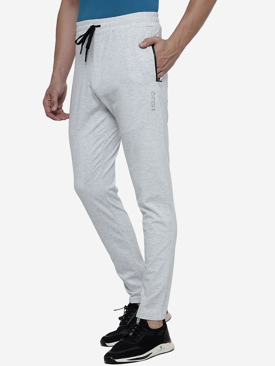  JADE BLUE Men Mid Rise Cotton Track Pant