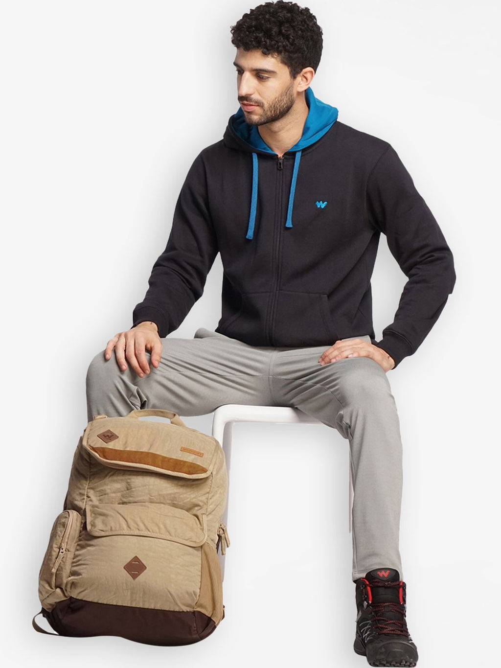  Wildcraft Front-Open Hooded Sweatshirt