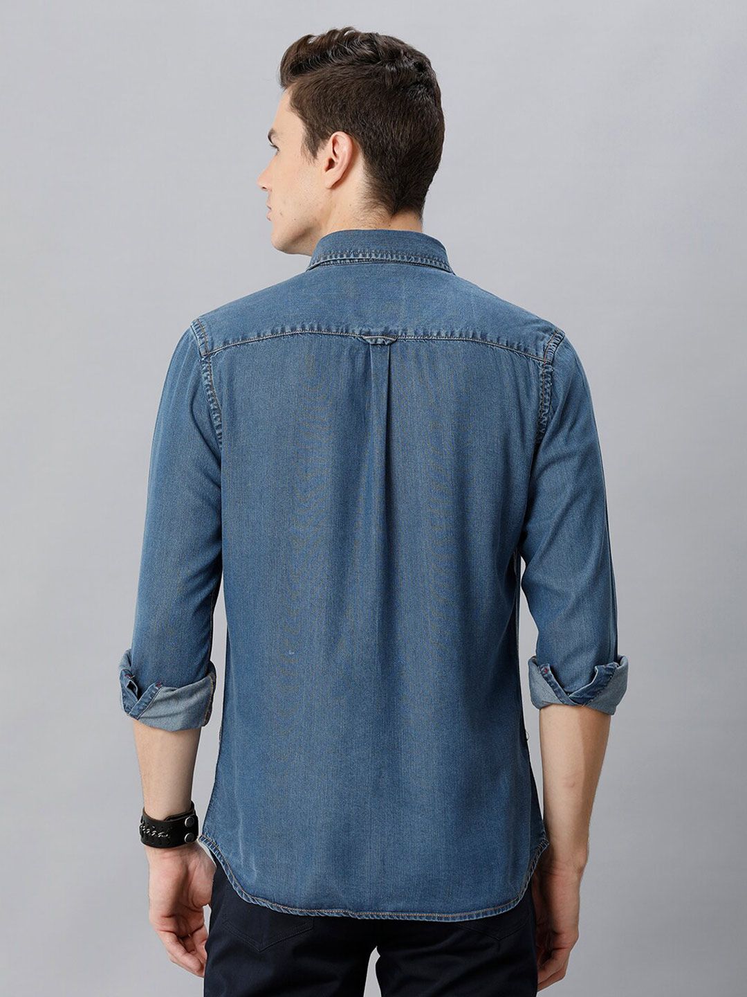  Double Two Faded Slim Fit Opaque Casual Shirt
