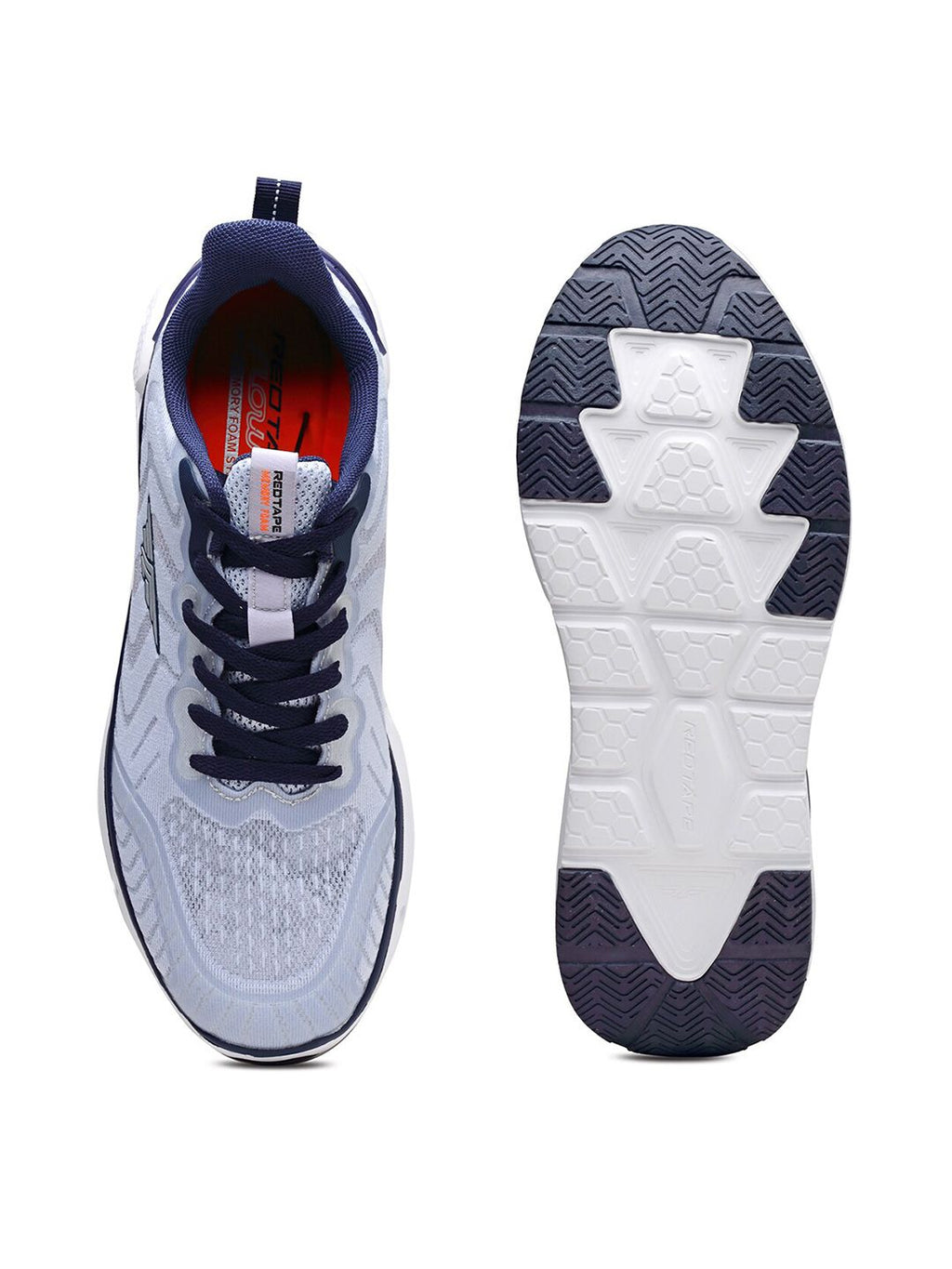  Red Tape Men Grey Mesh Walking Shoes
