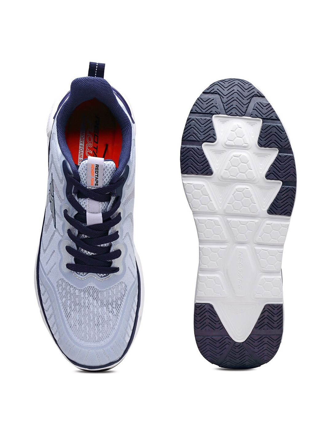  Red Tape Men Grey Mesh Walking Shoes