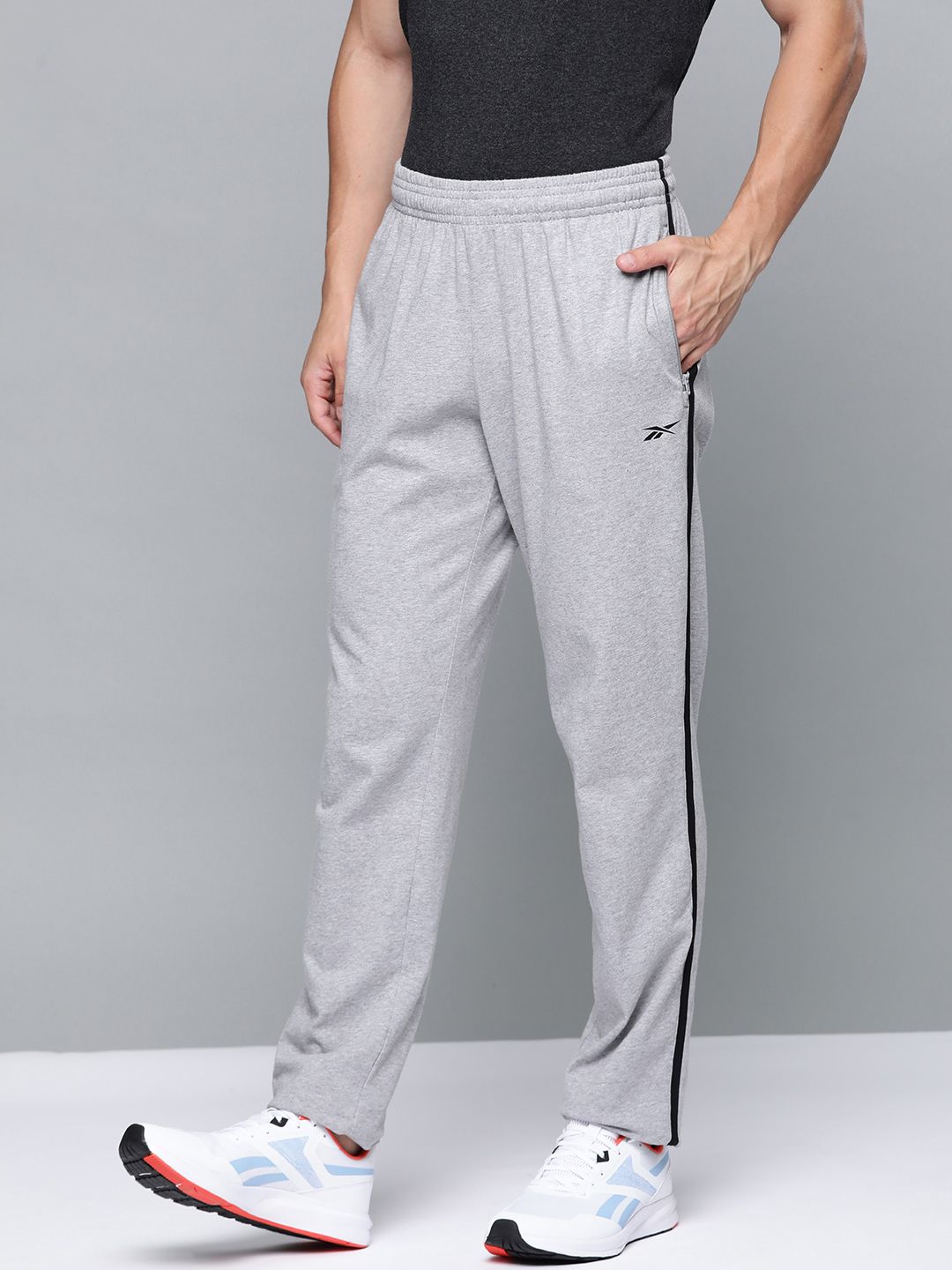  Reebok Men Grey Melange Solid R TENSILE TRAIN Regular Fit RBK- SPEEDWICK Track Pants