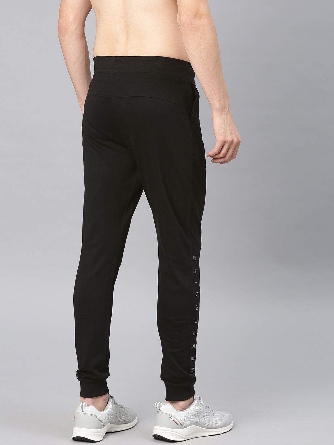  HRX By Hrithik Roshan Men Black Solid Running Anti-Microbial Slim Fit Track Pants