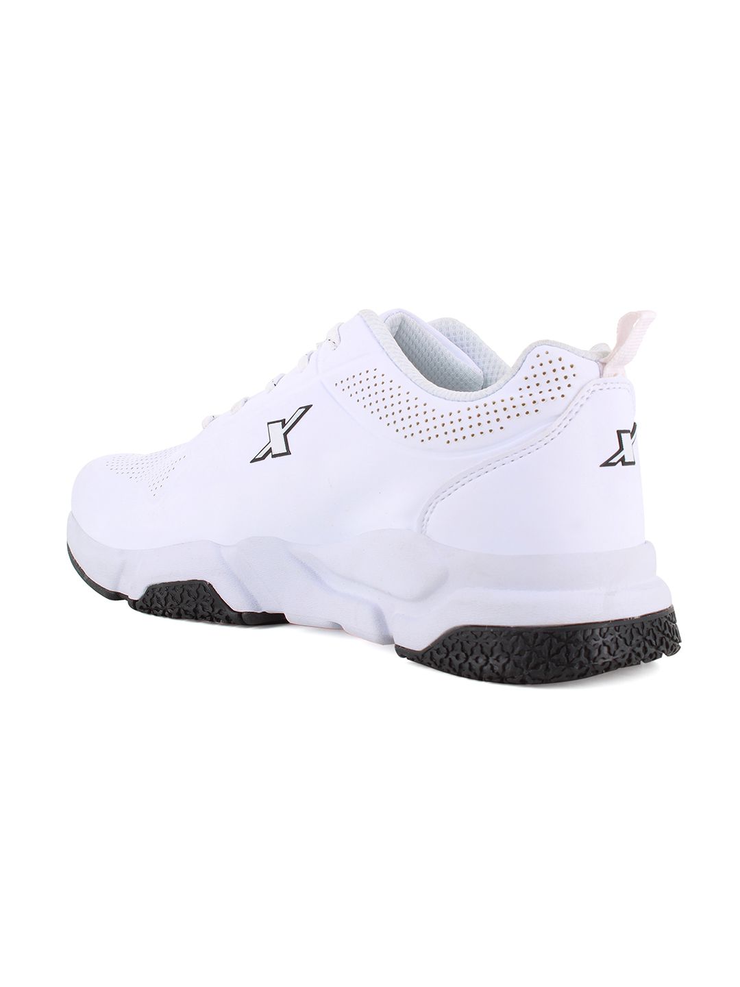  Sparx Men White Solid Round Toe Running Shoes