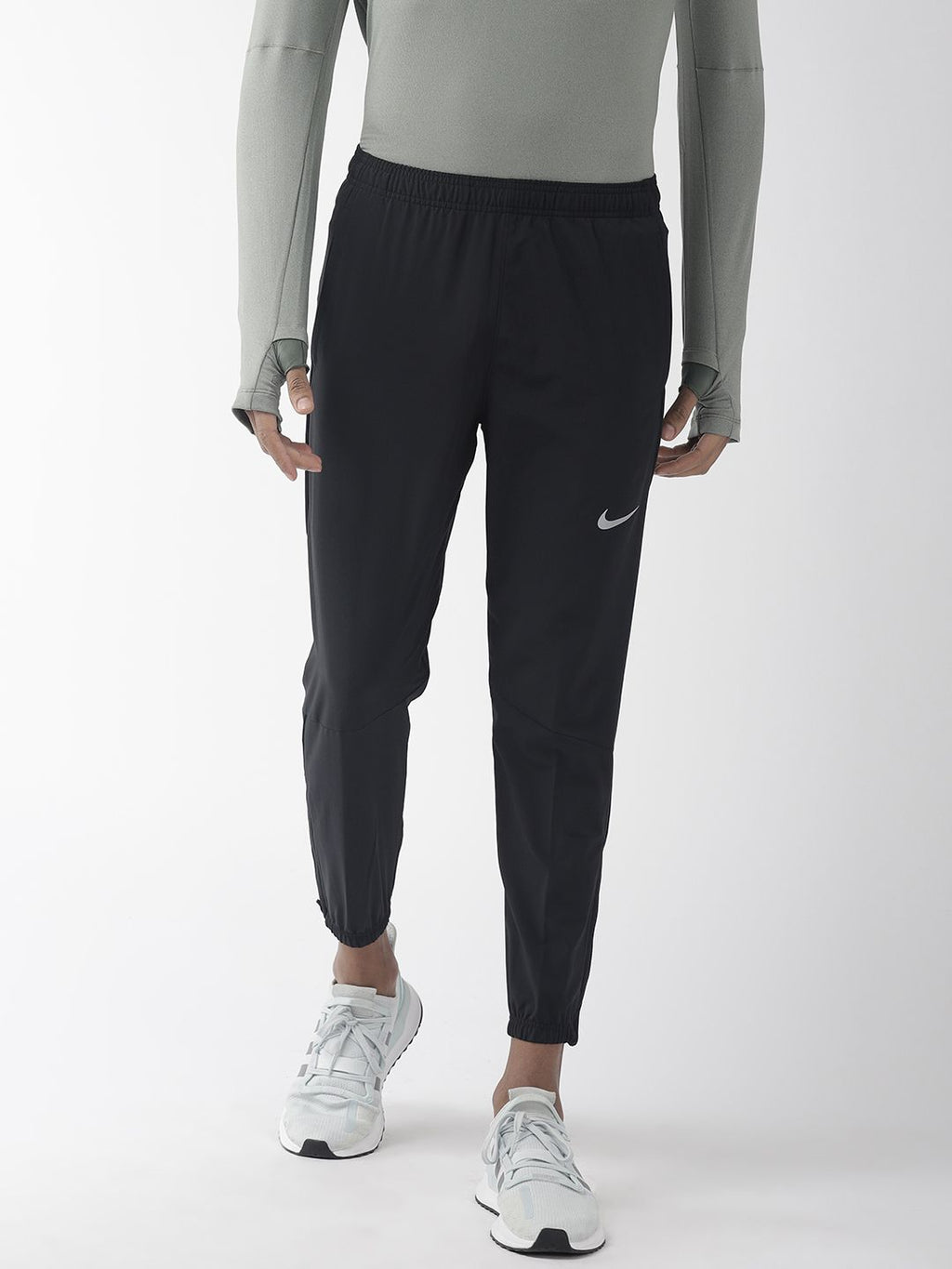  Nike Men Black Solid Standard Fit ESSENTIAL WOVEN Dri-FIT Running Joggers
