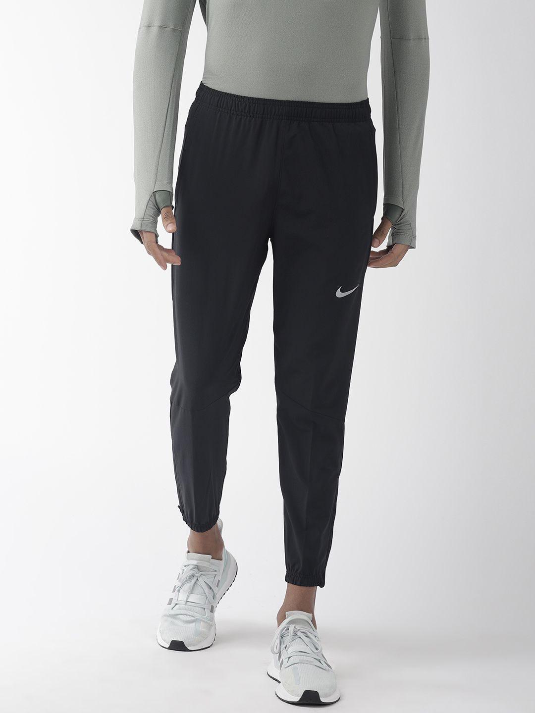  Nike Men Black Solid Standard Fit ESSENTIAL WOVEN Dri-FIT Running Joggers