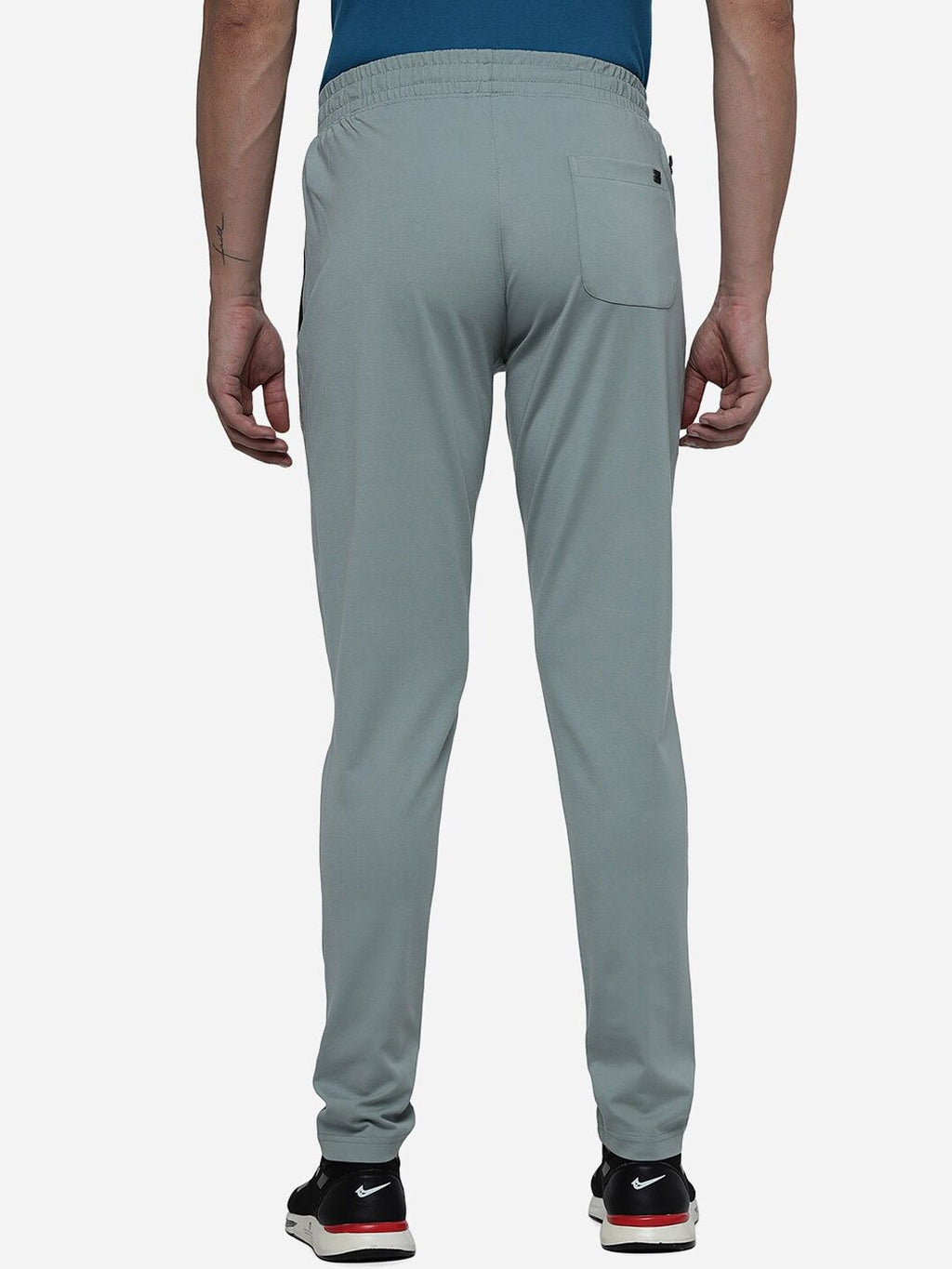  JADE BLUE Men Mid Rise Cotton Sports Track Pants