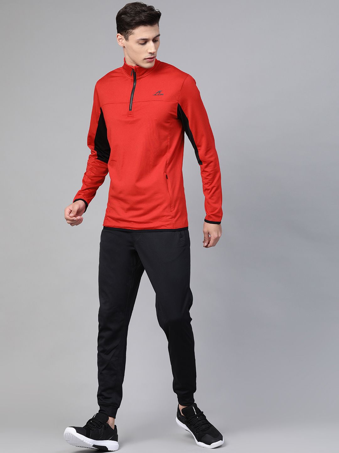  Alcis Men Red Solid Training Sweatshirt