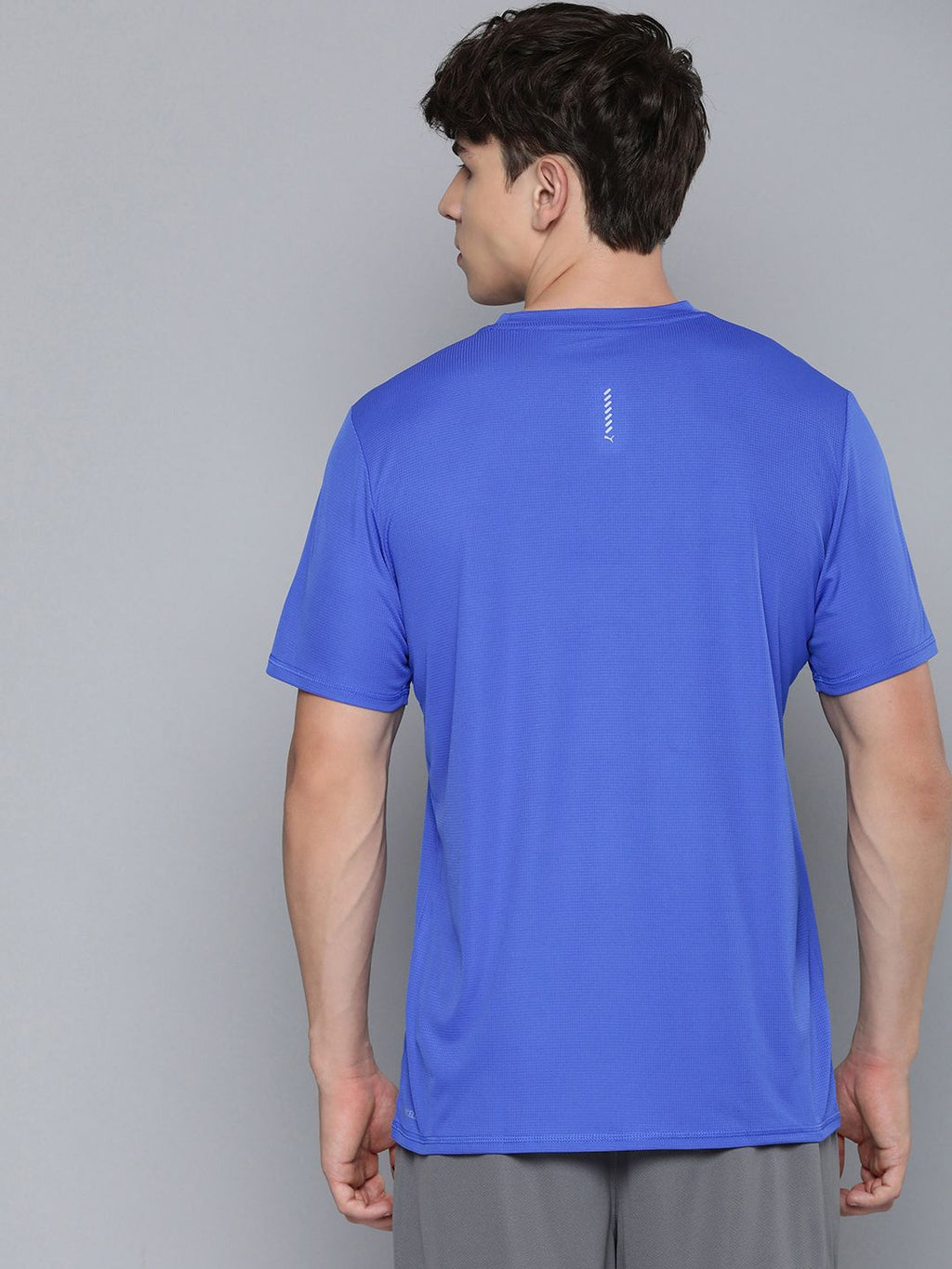  Puma Men Dry Cell Checked Round Neck Running T-shirt