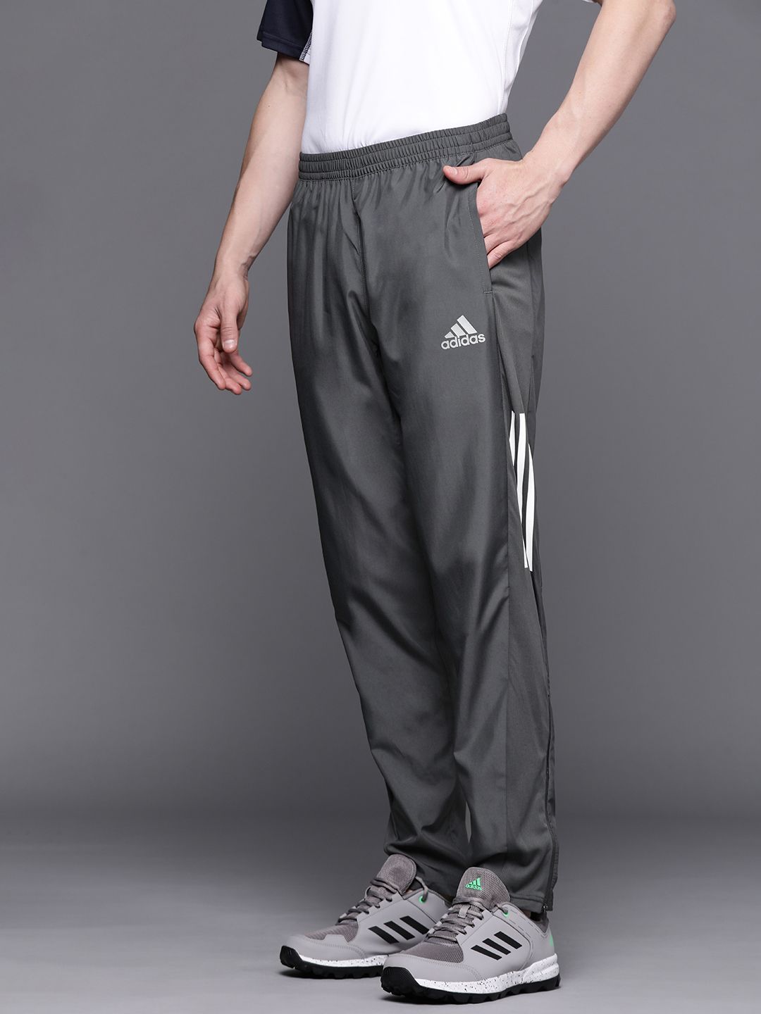  ADIDAS Men Grey Own The Run Astro Wind Sustainable Track Pants