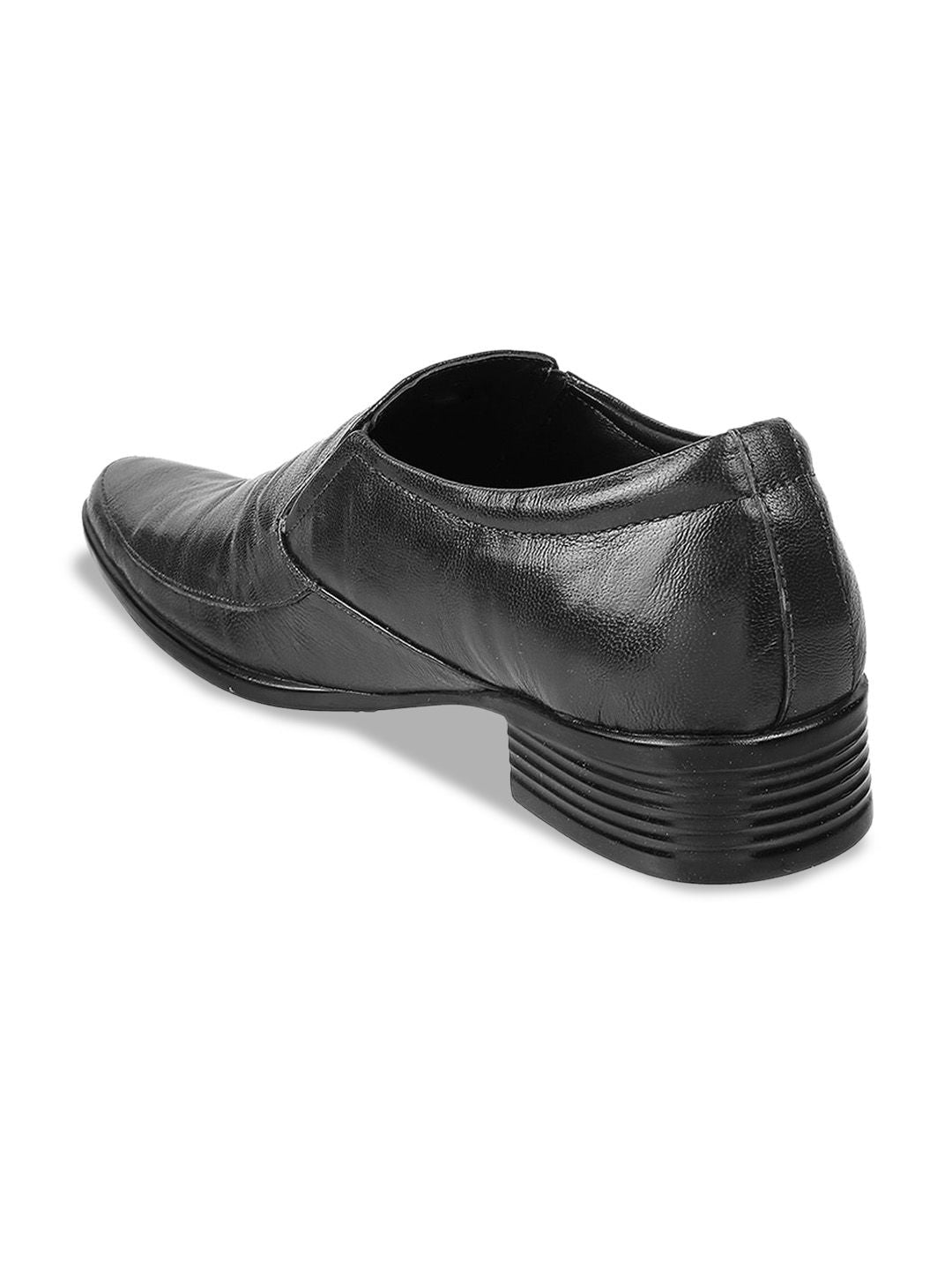  Metro Men Textured Formal Slip-On Shoes