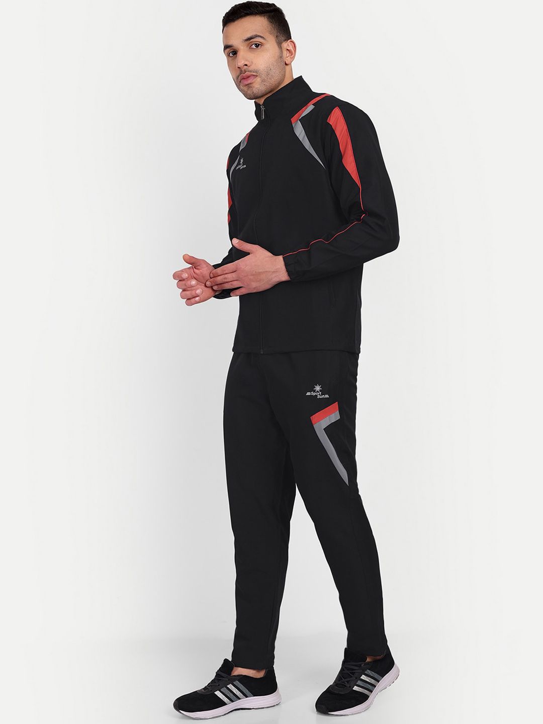  Sport Sun Men Solid Track Suit