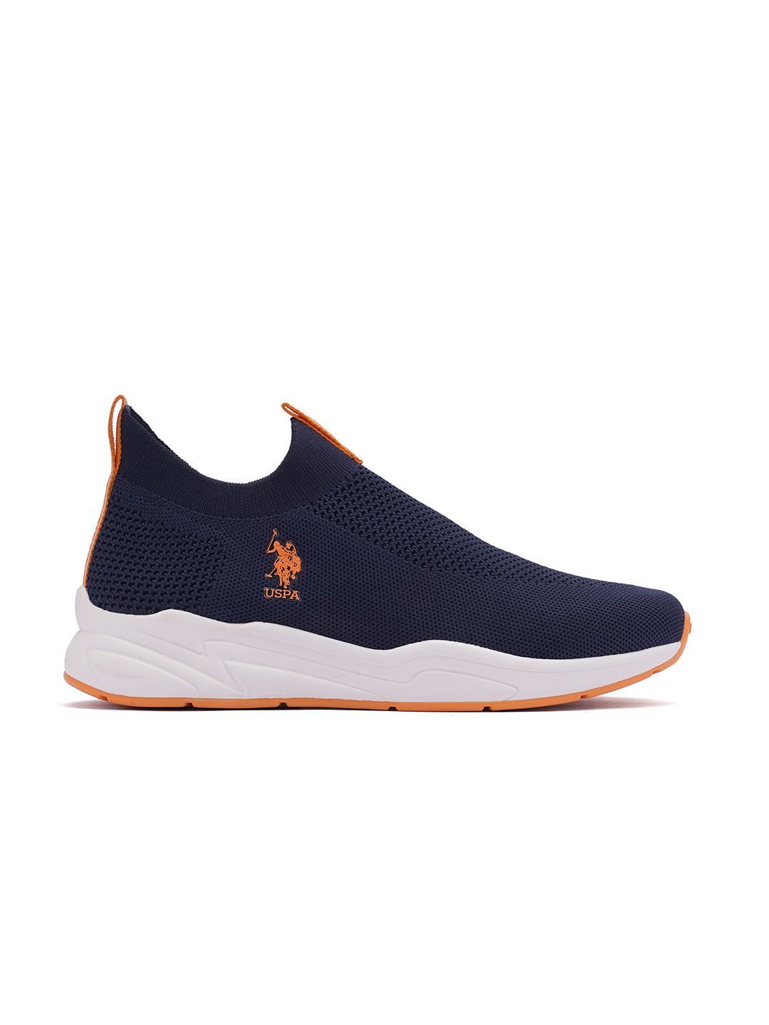 U.S. Polo Assn. U S Polo Assn Men Navy Blue Flyknit Textile Walking Shoes