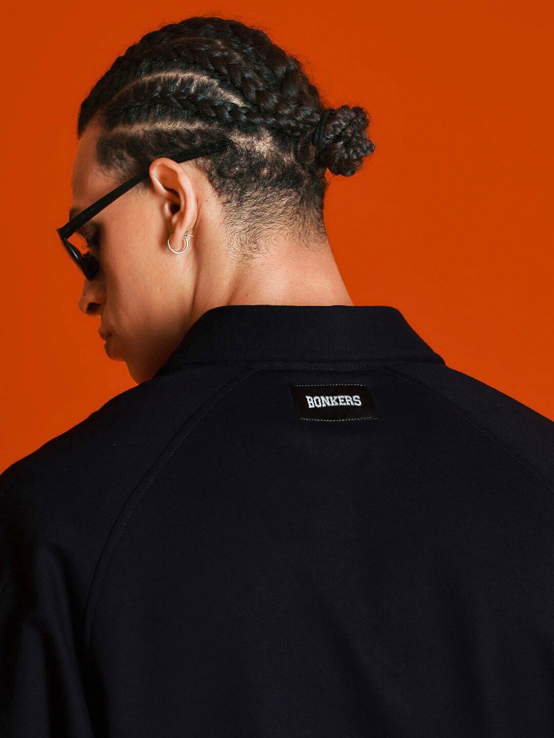  Bonkers Corner Navy Blue Polo Collar Cotton Sweatshirt