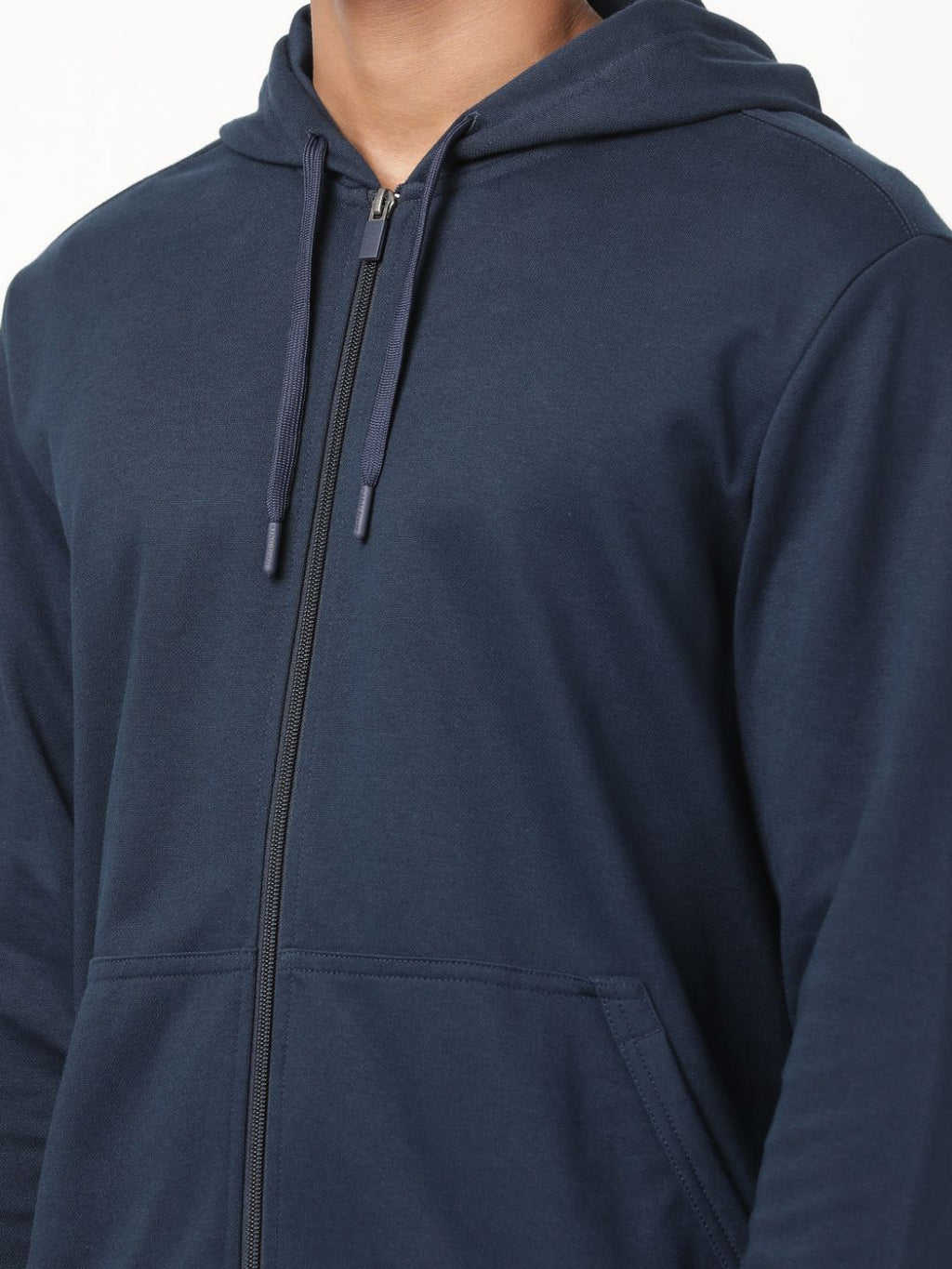  Jockey Men Blue Hooded Sweatshirt