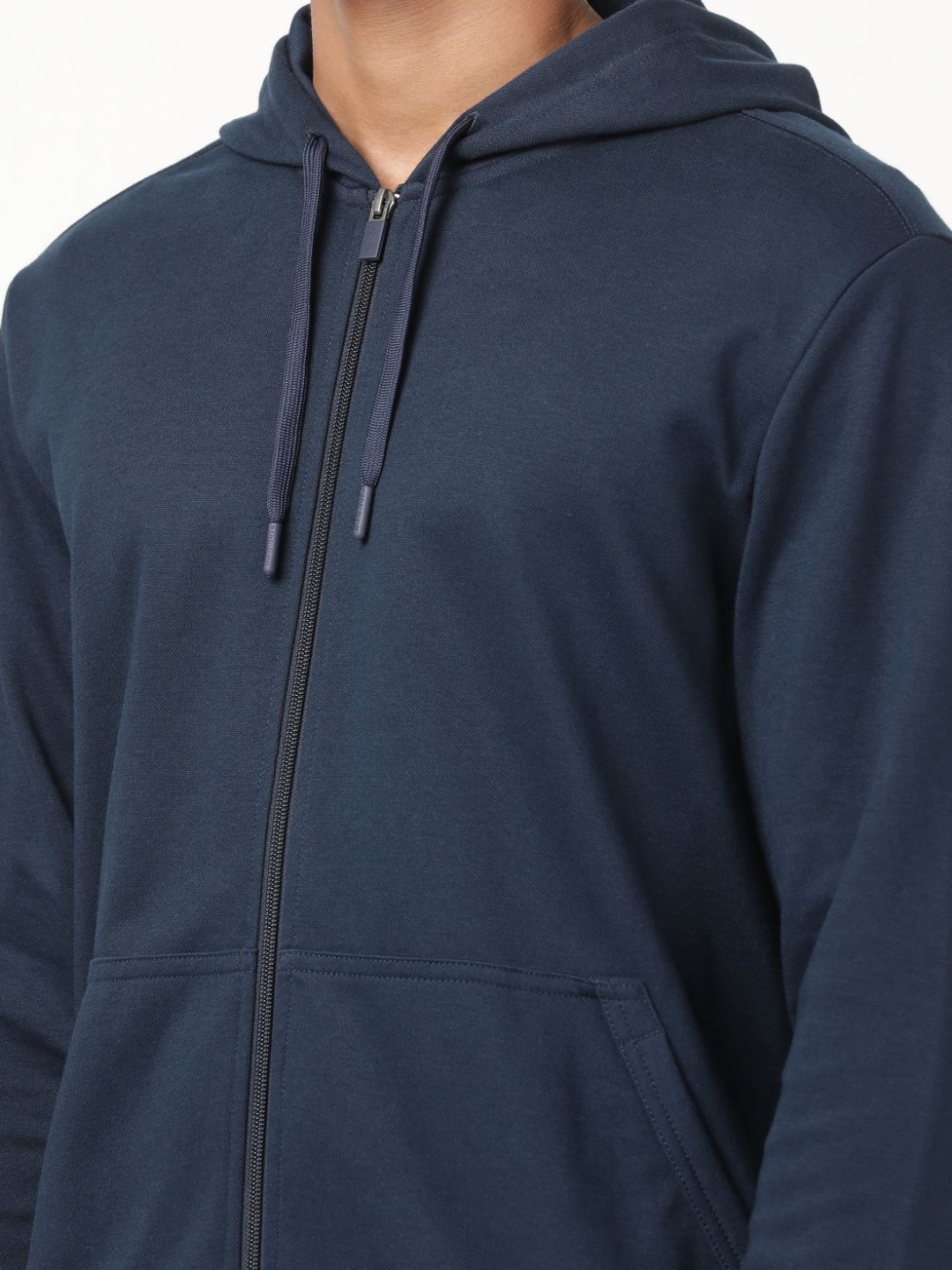  Jockey Men Blue Hooded Sweatshirt