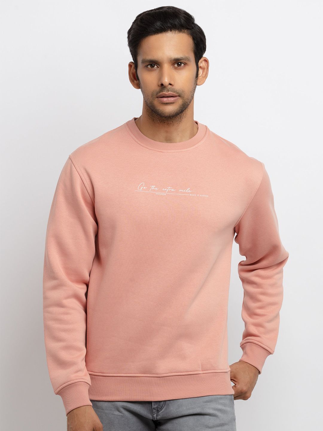  Status Quo Men Pink Sweatshirt