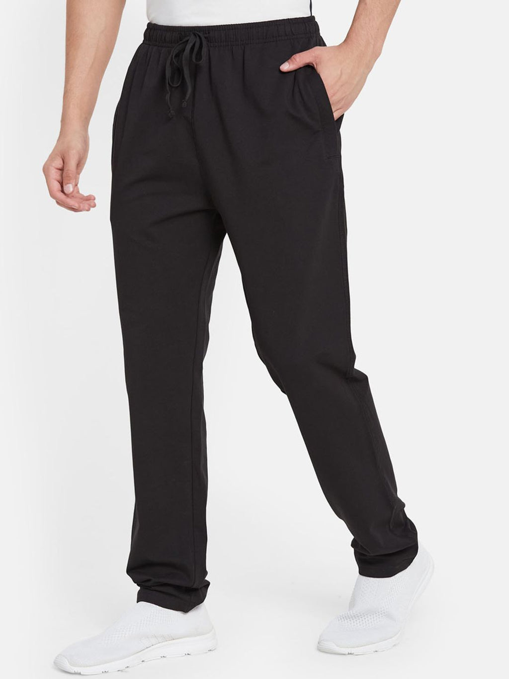  Octave Men Cotton Mid-Rise Cotton Track Pants