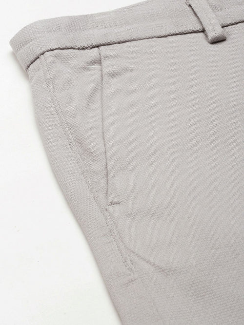  Arrow Sport Men Textured Original Slim Fit Casual Trousers