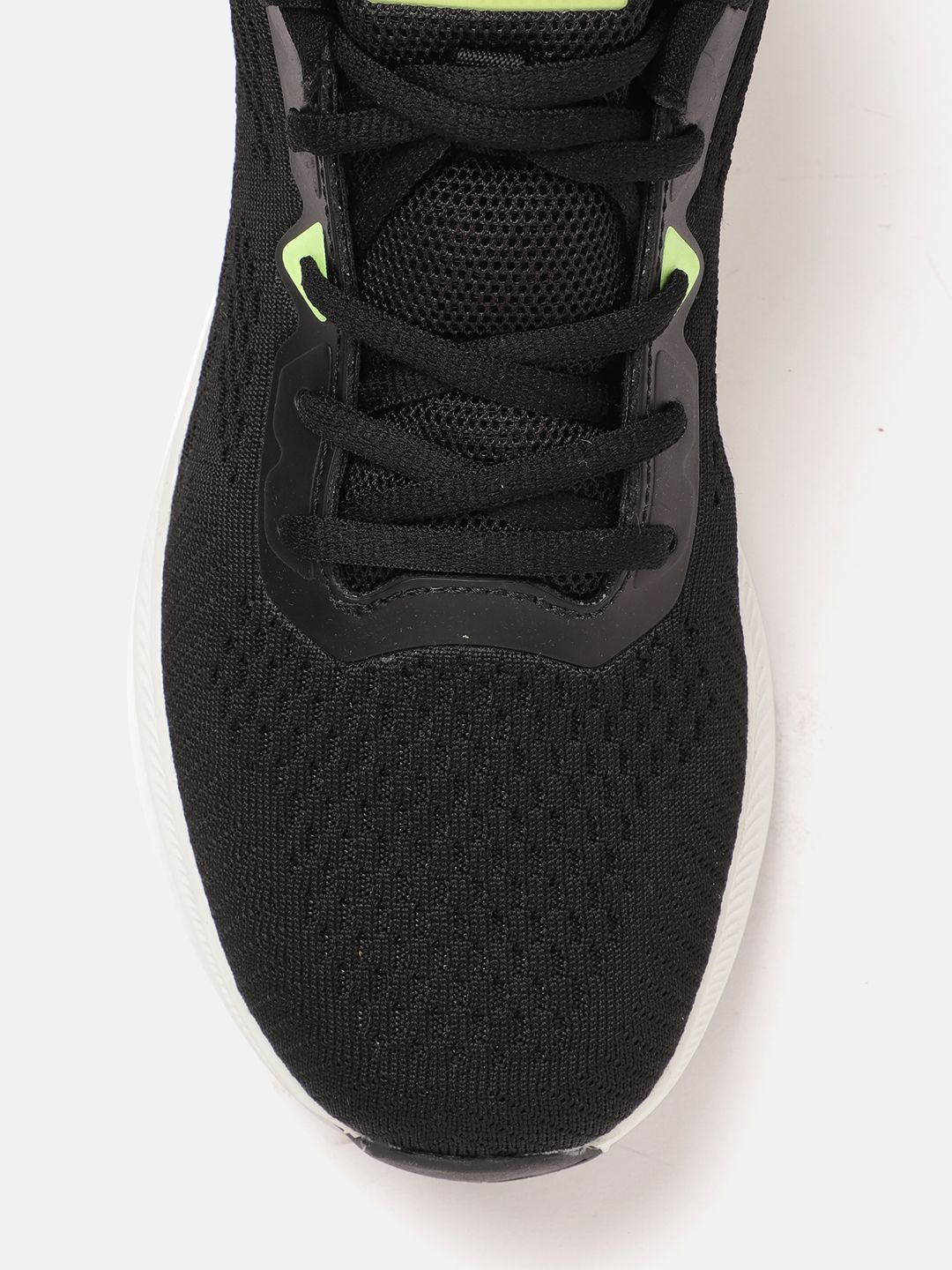  WROGN Men Black Solid Woven Design Running Shoes