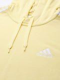  ADIDAS Men Yellow Hooded 3S Sweatshirt