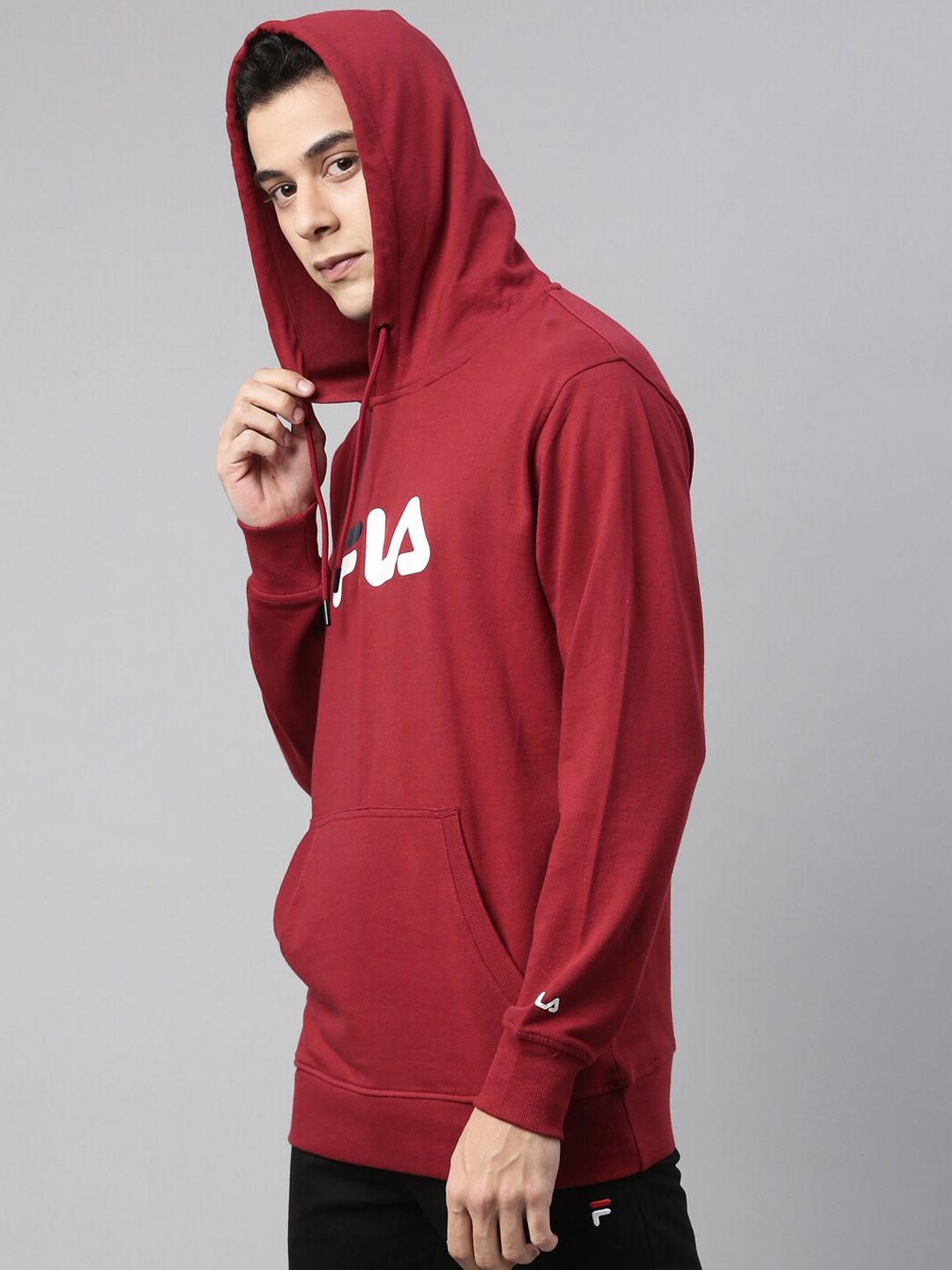  FILA Brand Logo Print HORNBILL Hooded Sweatshirt