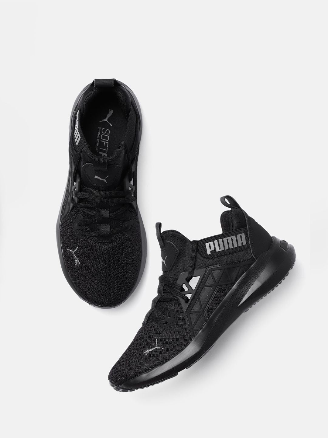  Puma Men Black Solid Softride Enzo NXT Running Sneakers