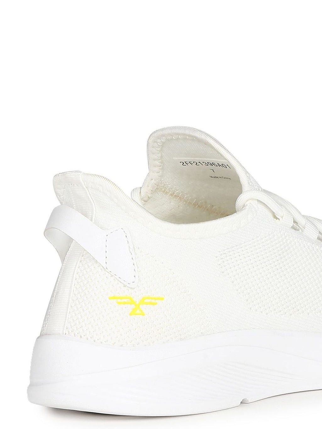  Flying Machine Men White Textile Walking Shoes
