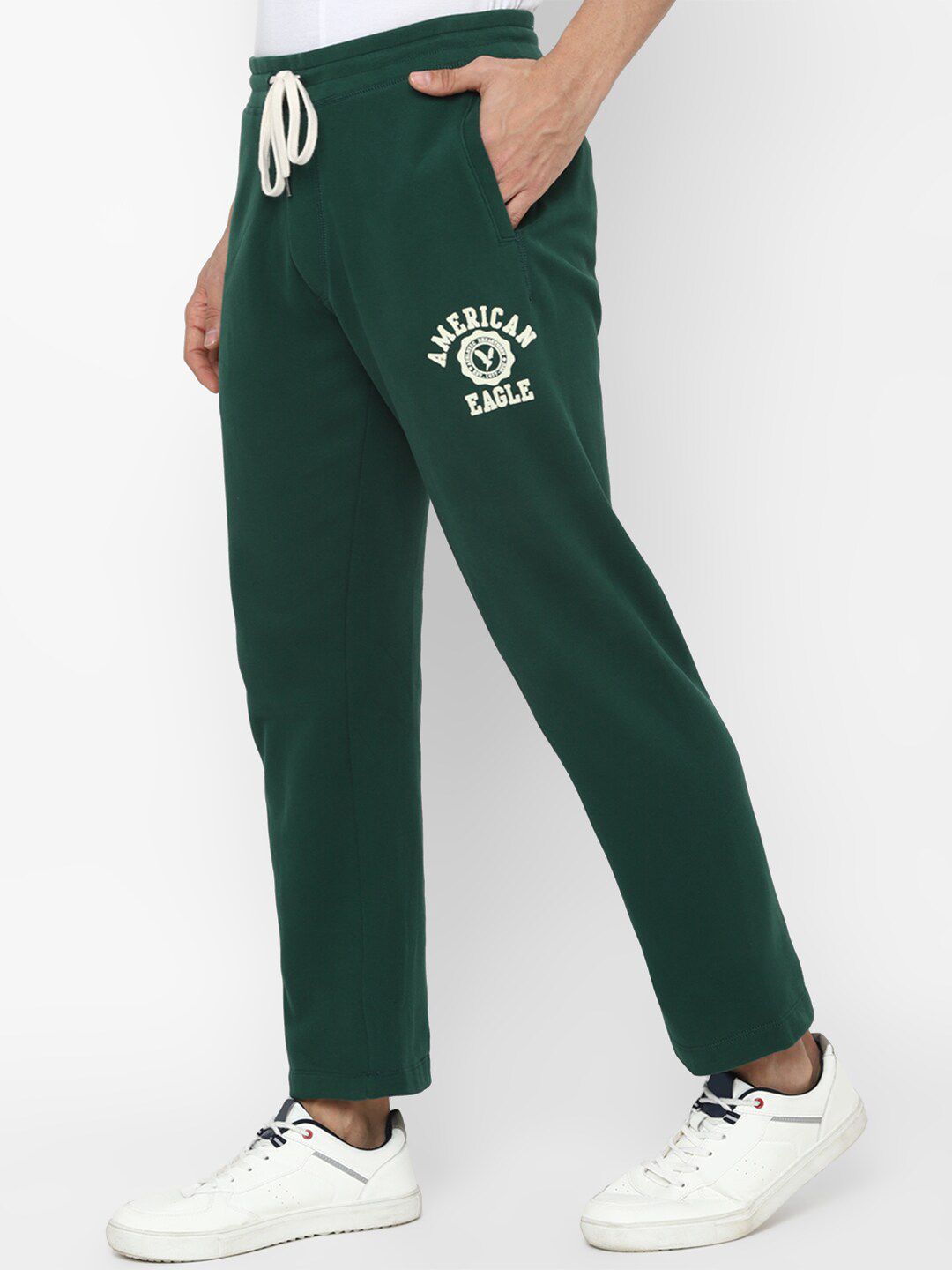  AMERICAN EAGLE OUTFITTERS Men Brand Logo Printed Regular Fit Mid-Rise Track Pants