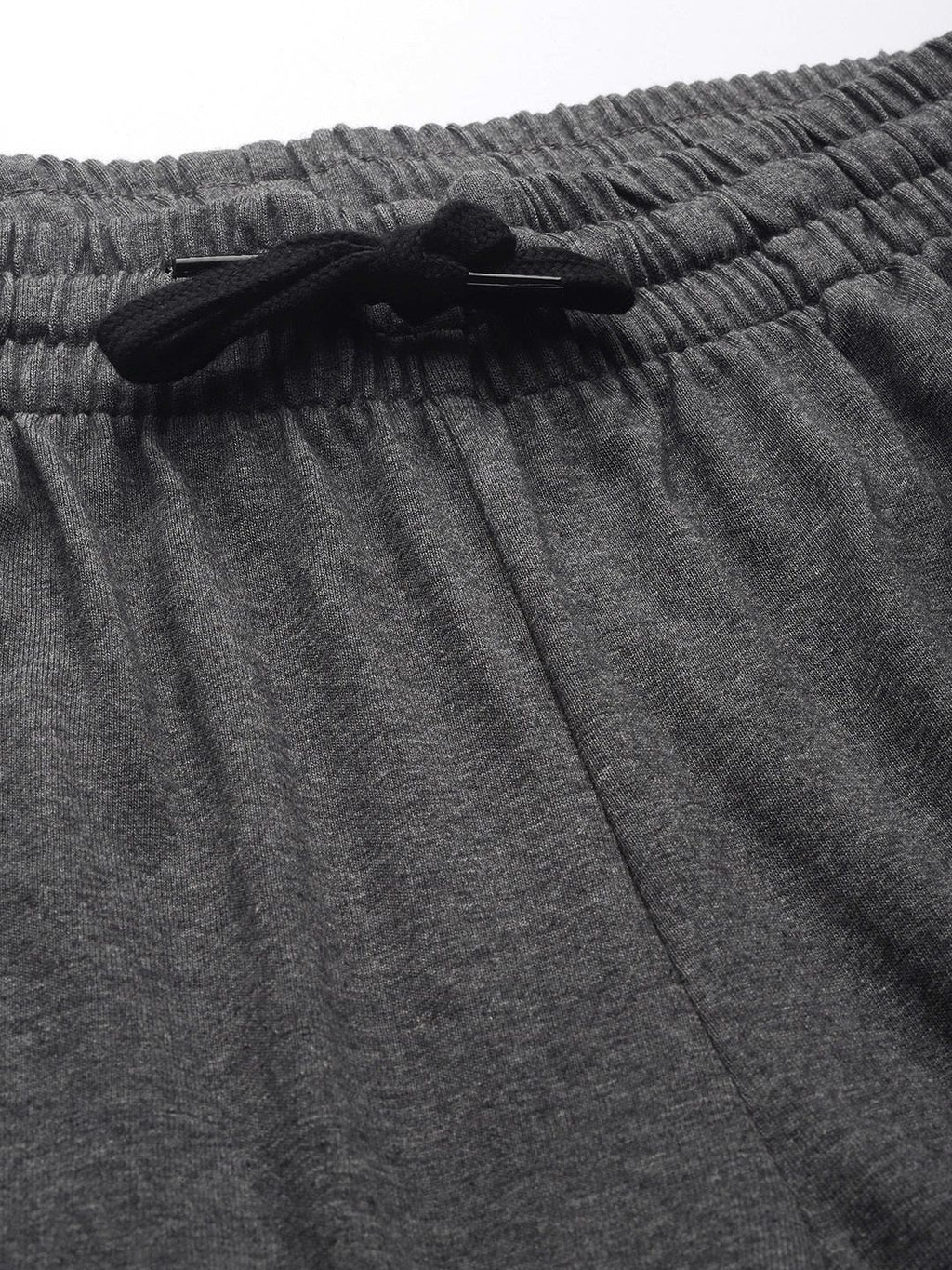  ADIDAS Men Charcoal Grey Brand Logo Embroidered Detail Track Pants