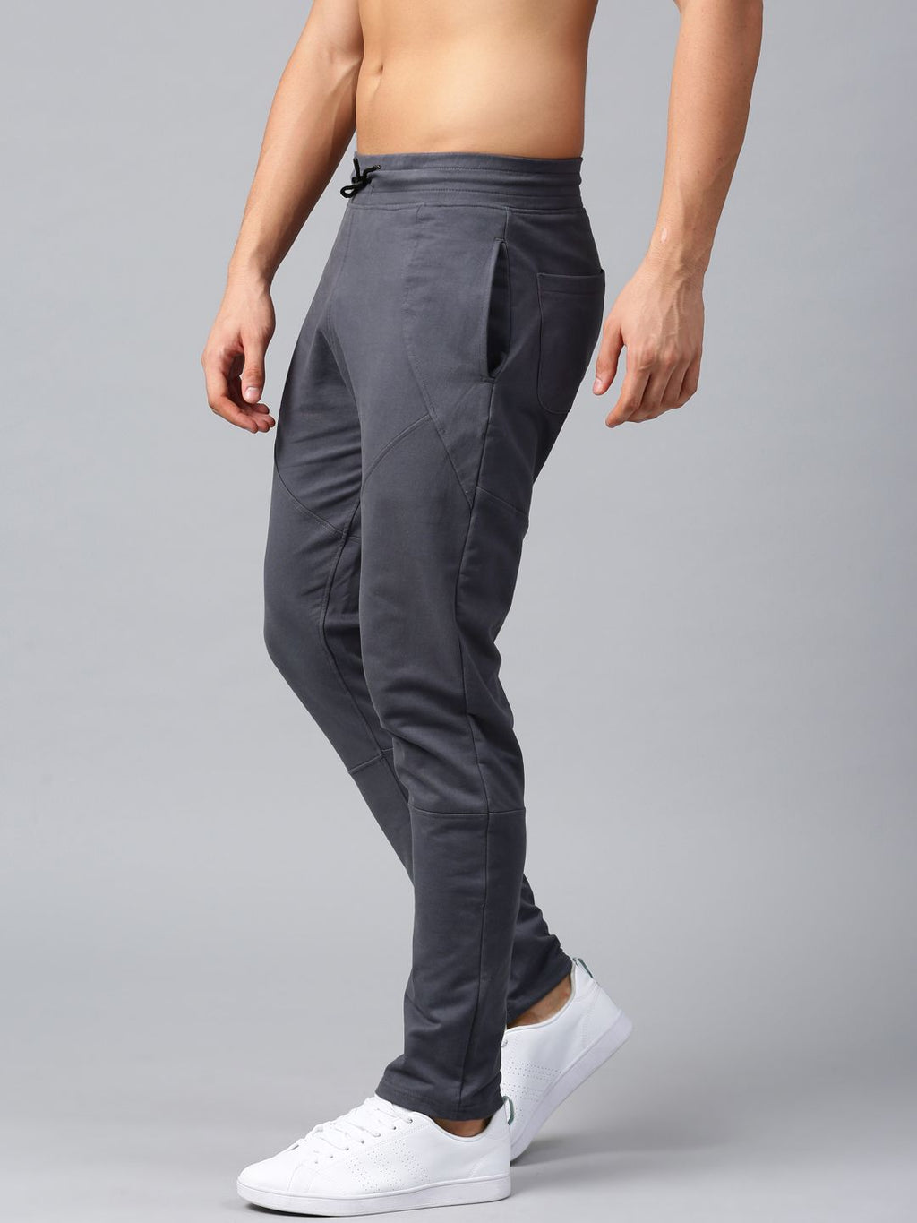  HRX Active By Hrithik Roshan Grey Solid Track Pants