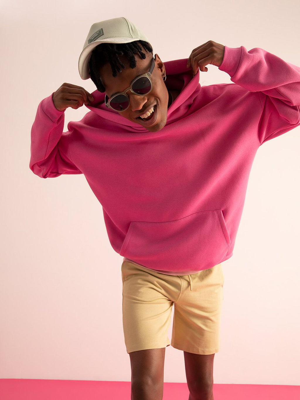  DeFacto Men Pink HoodedSweatshirt