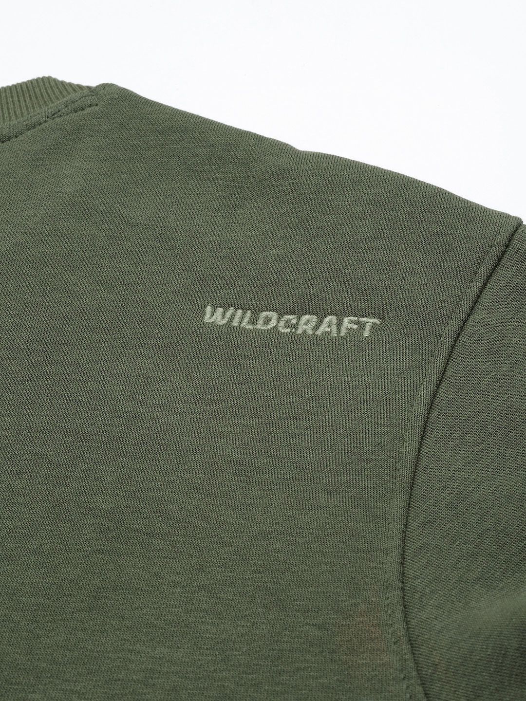  Wildcraft Men Olive Green Printed Sweatshirt