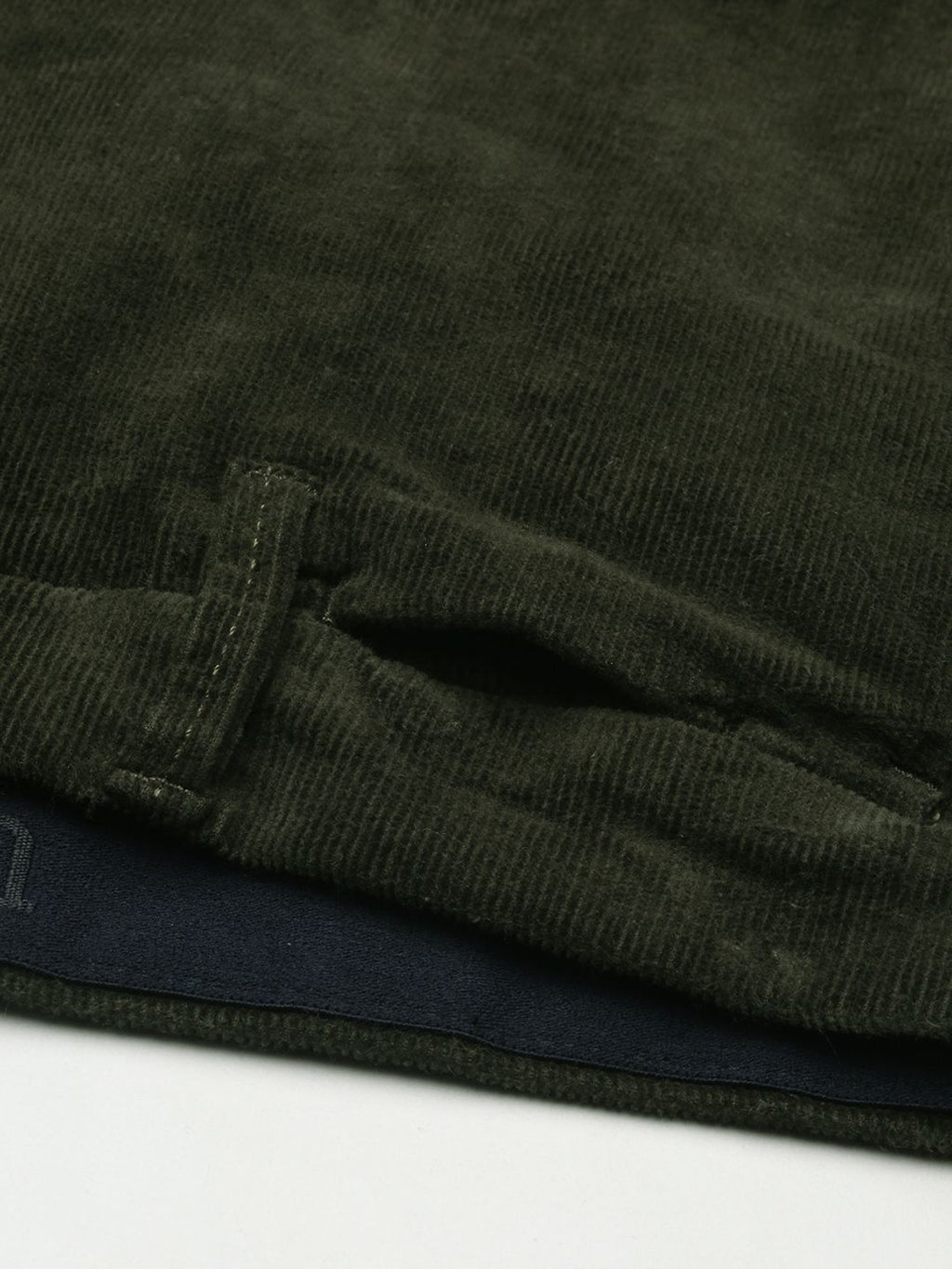  U.S. Polo Assn. Men Olive Green Slim Fit Corduroy Trousers