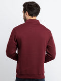  Status Quo Men Maroon Cotton Sweatshirt