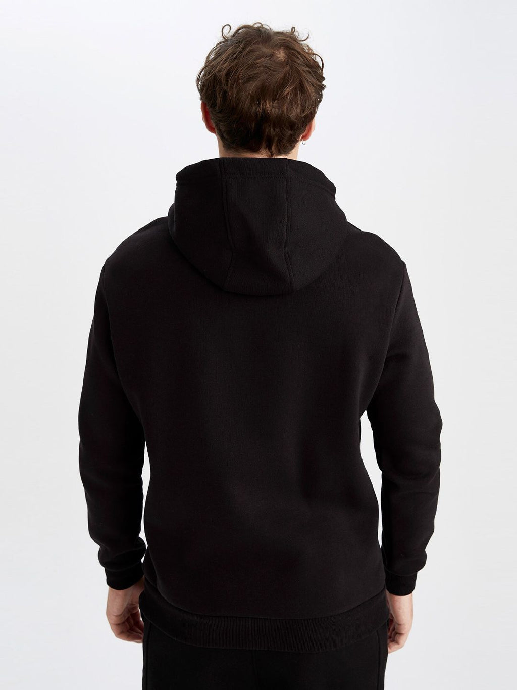  DeFacto Men Black Hooded Sweatshirt