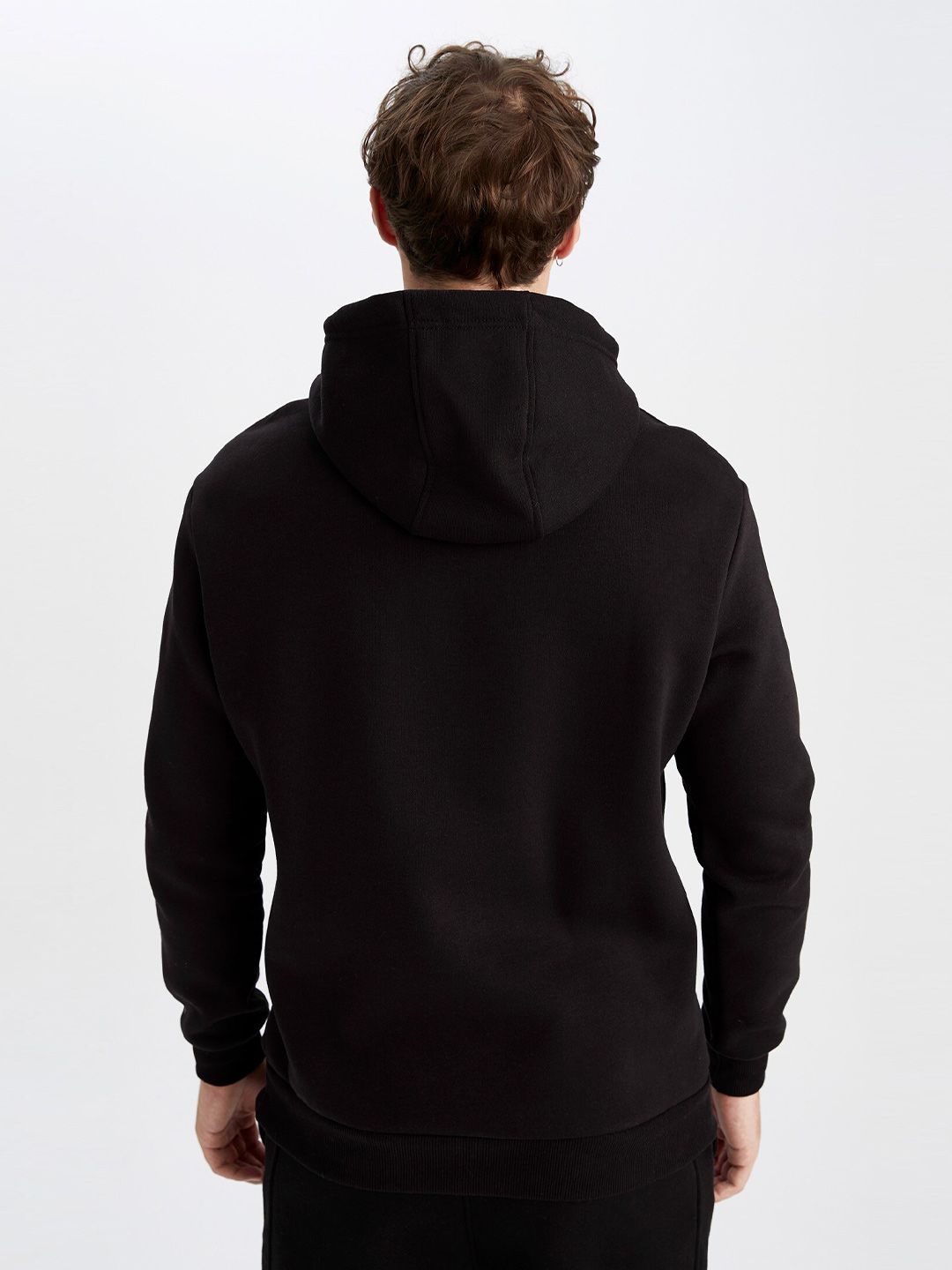  DeFacto Men Black Hooded Sweatshirt