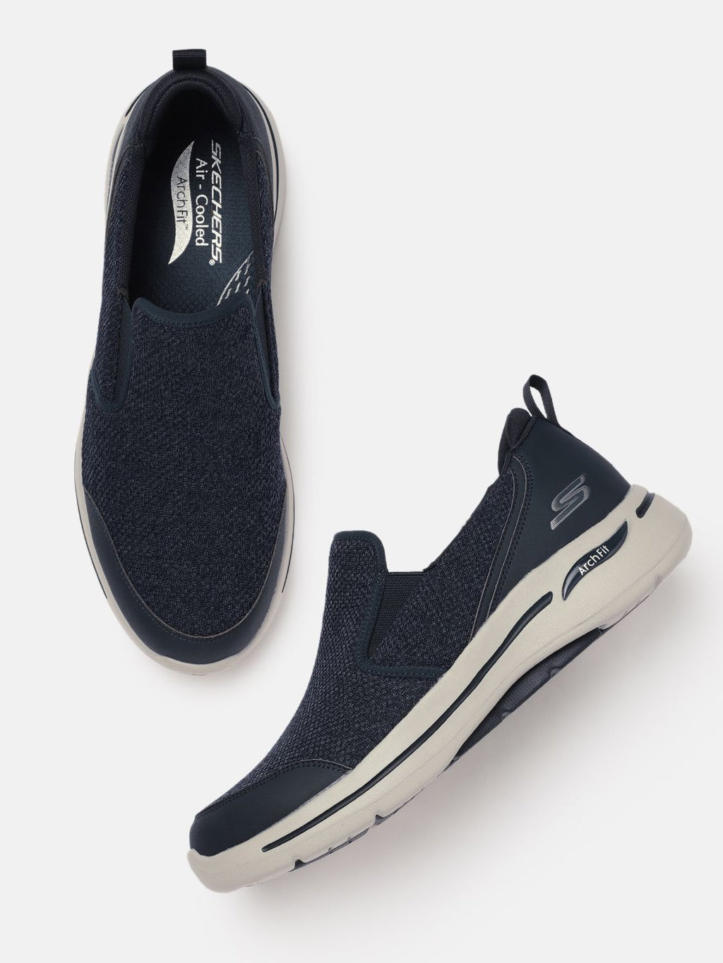  Skechers Men Navy Blue GO WALK ARCH FIT - GOODMAN Walking Shoes