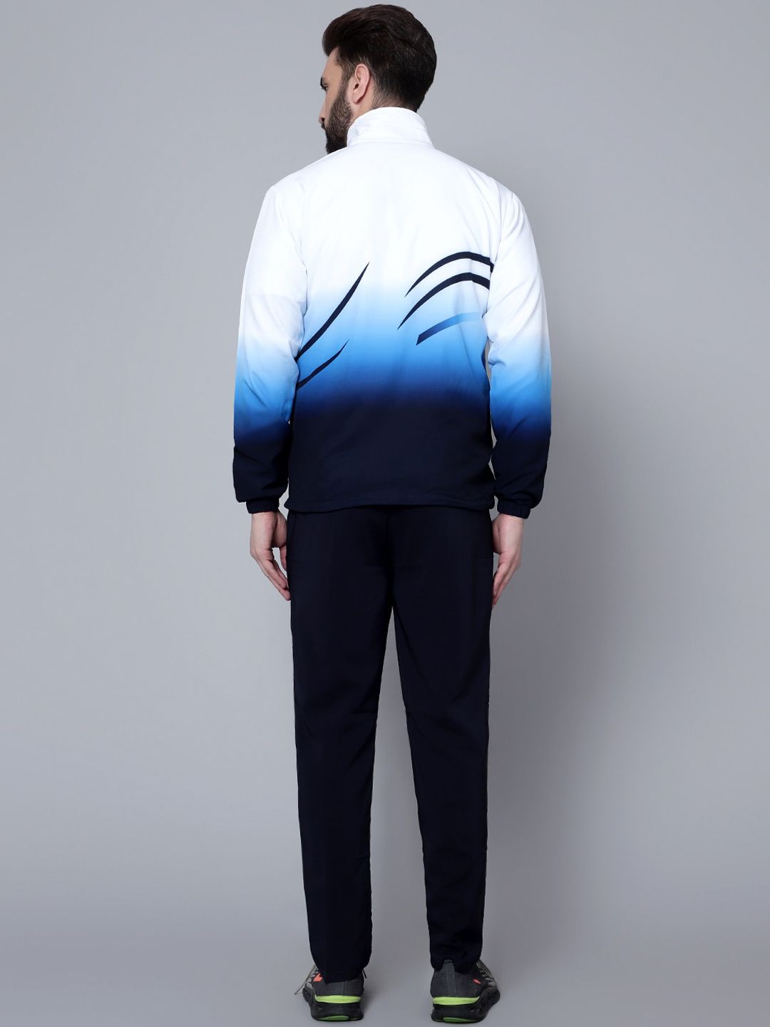  Shiv Naresh Men Colourblocked High Neck Sports Tracksuit