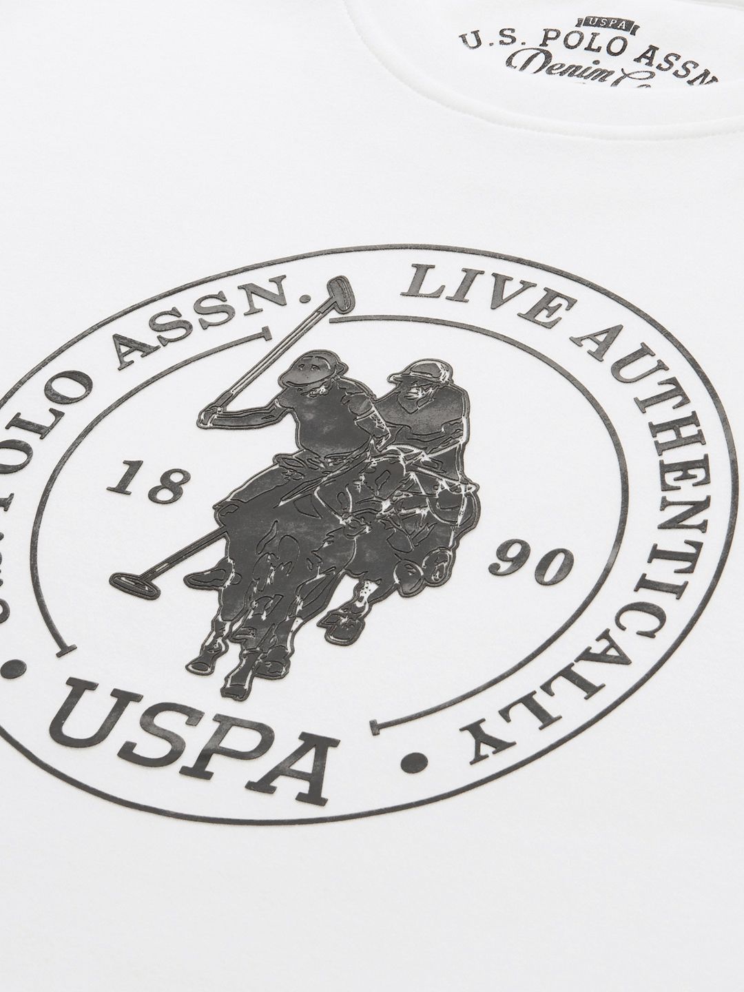  U S Polo Assn Denim Co Men Brand Logo Printed Pullover Sweatshirt