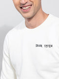  Snitch White Graphic Printed Cotton Sweatshirt