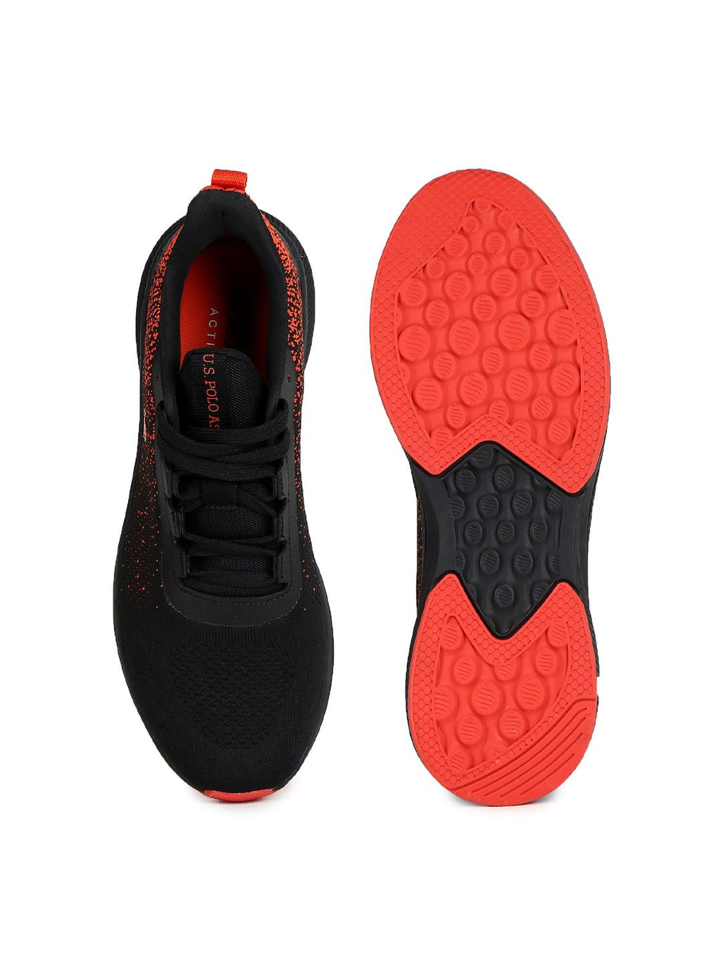 U.S. Polo Assn. U S Polo Assn Men Black Textile Walking Shoes