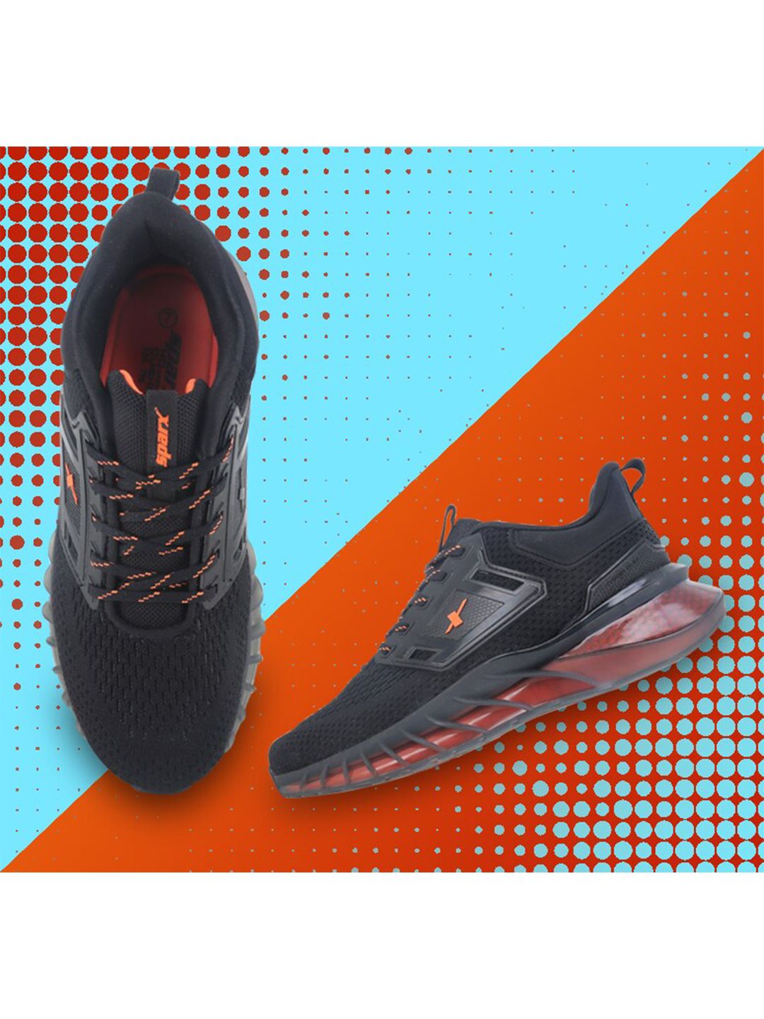 Sparx Men Non-Marking Lace-Up Mesh Running Shoes