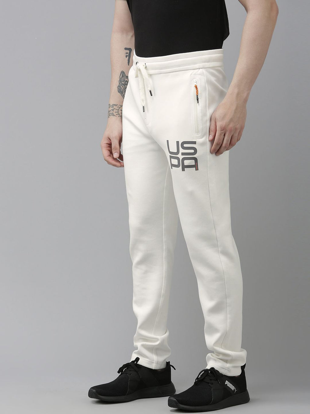  U.S. Polo Assn. Denim Co. Men White Brand Logo Printed Regular Track Pants