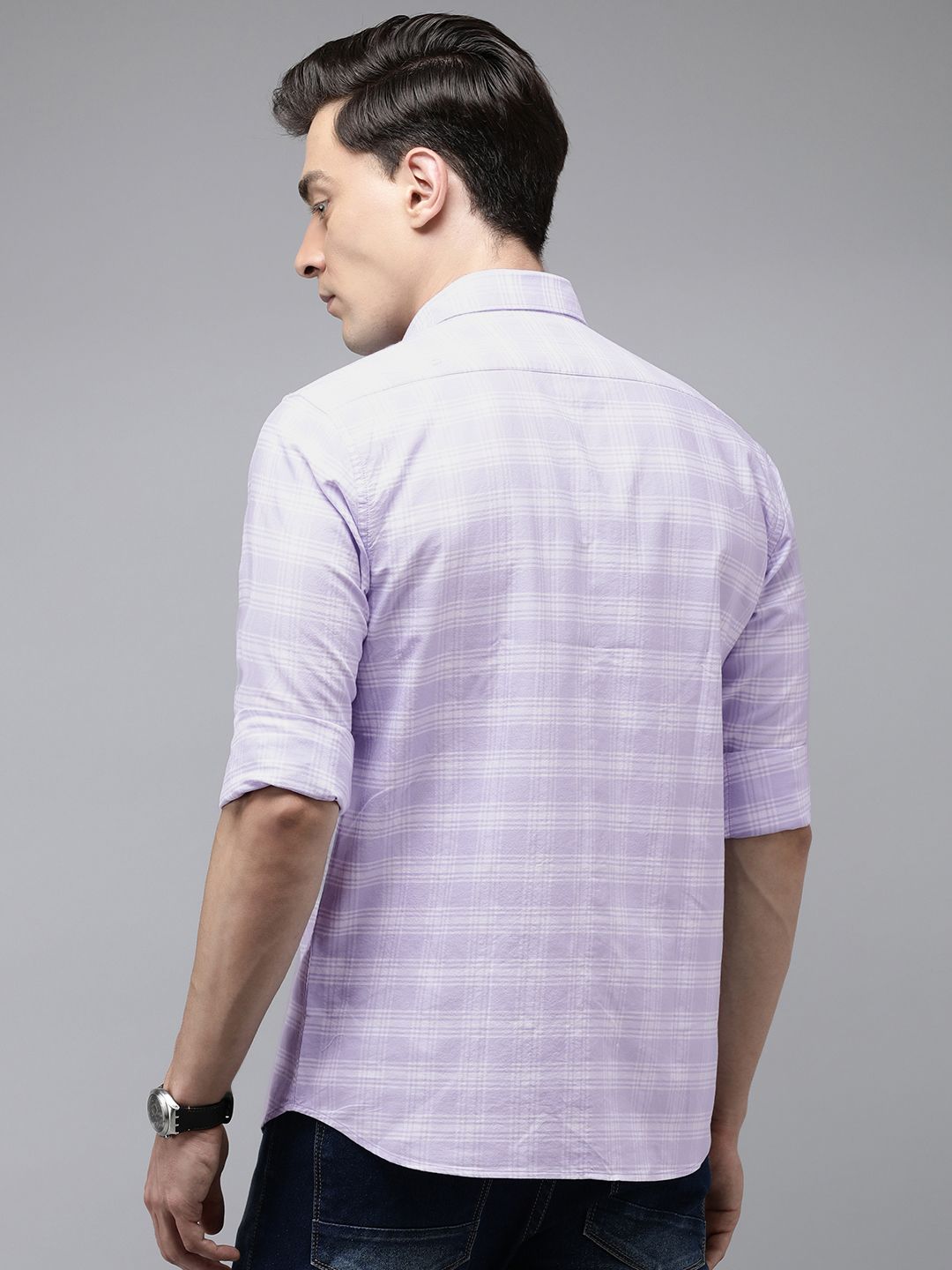  Arrow Sport Men Slim Fit Tartan Checked Pure Cotton Casual Shirt